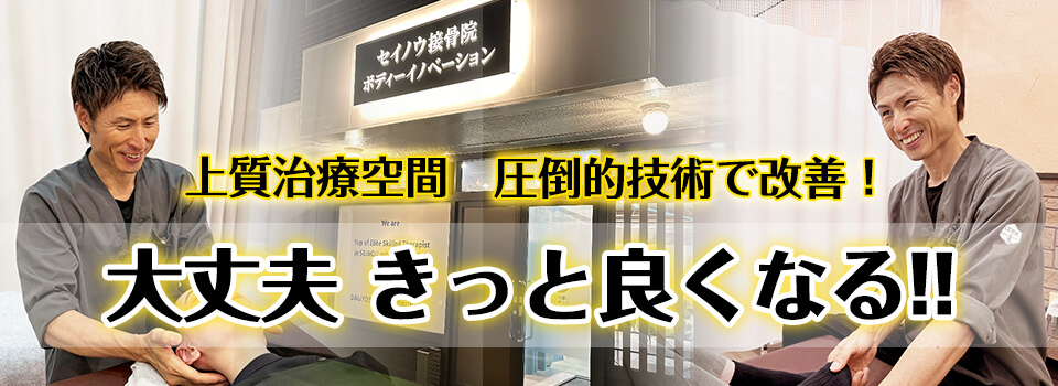 大垣市の接骨院なら腰痛、膝痛、スポーツ障害が得意なセイノウ接骨院へ！